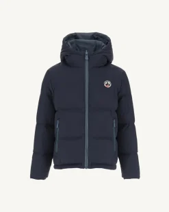 JOTT Reversible Hooded Down Jacket For Children Blue/Navy Yoko 109 Navy Blue Best Sale