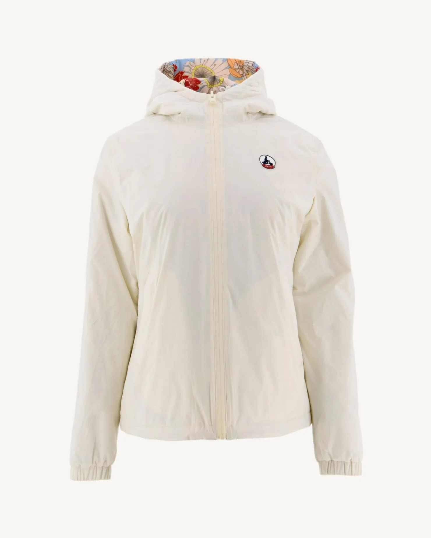 JOTT Reversible Hooded Down Jacket Ultralight Ecru/Bohemian Blue Kara 8953 Off-White/Bohemian Blue New