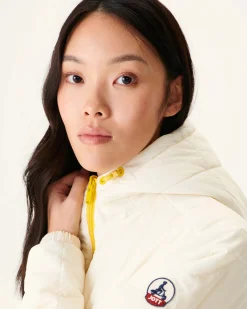 JOTT Reversible Hooded Down Jacket Ultralight Lemon/Ecru Kara 6311 Lemon / Off-White Flash Sale