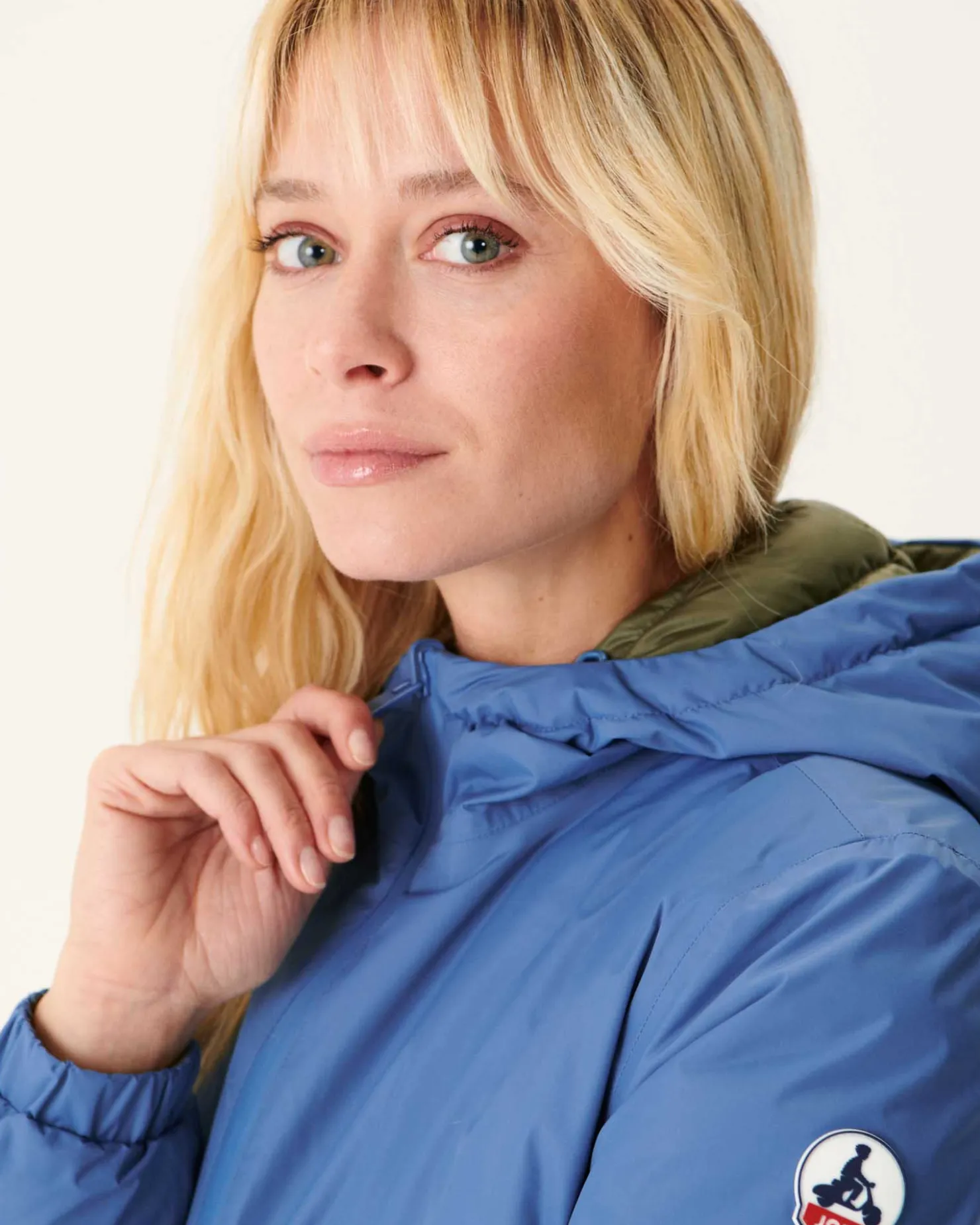 JOTT Reversible Hooded Down Jacket Jeans Blue/Army Vienna 1400 Blue Jeans / Army Cheap