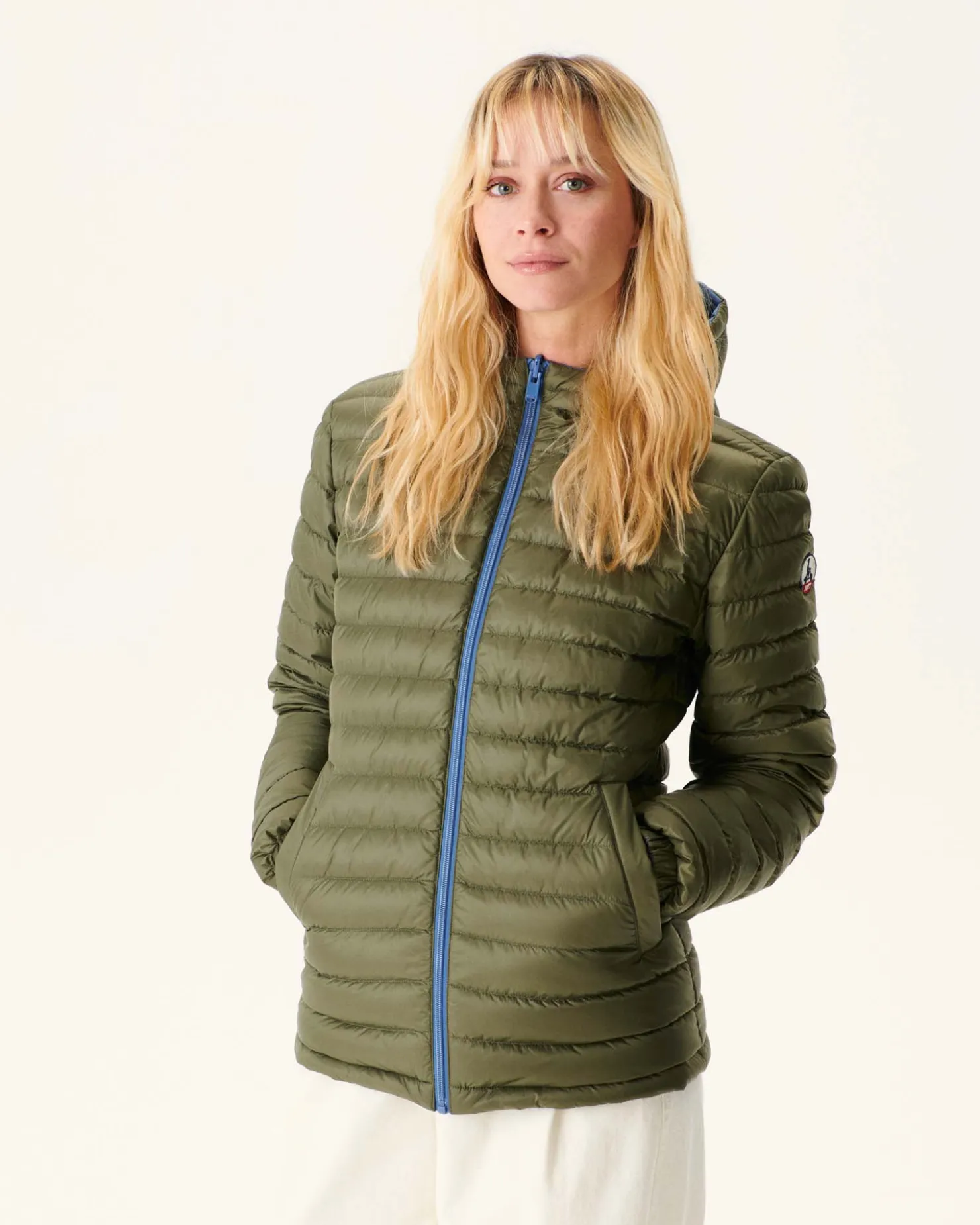 JOTT Reversible Hooded Down Jacket Jeans Blue/Army Vienna 1400 Blue Jeans / Army Cheap