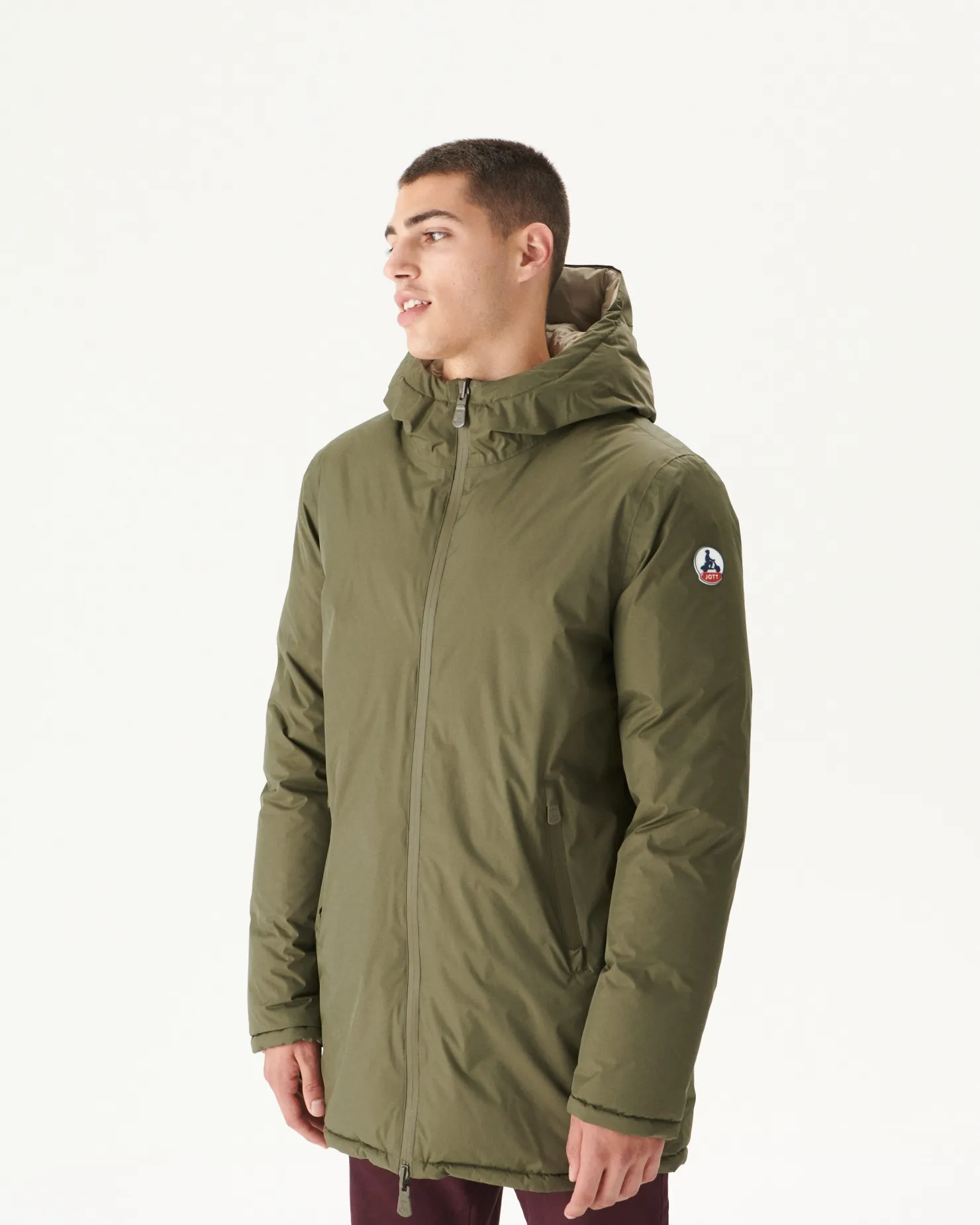 JOTT Reversible Hooded Down Jacket Great Cold Army/Beige Toronto 852 Army/Beige Sale