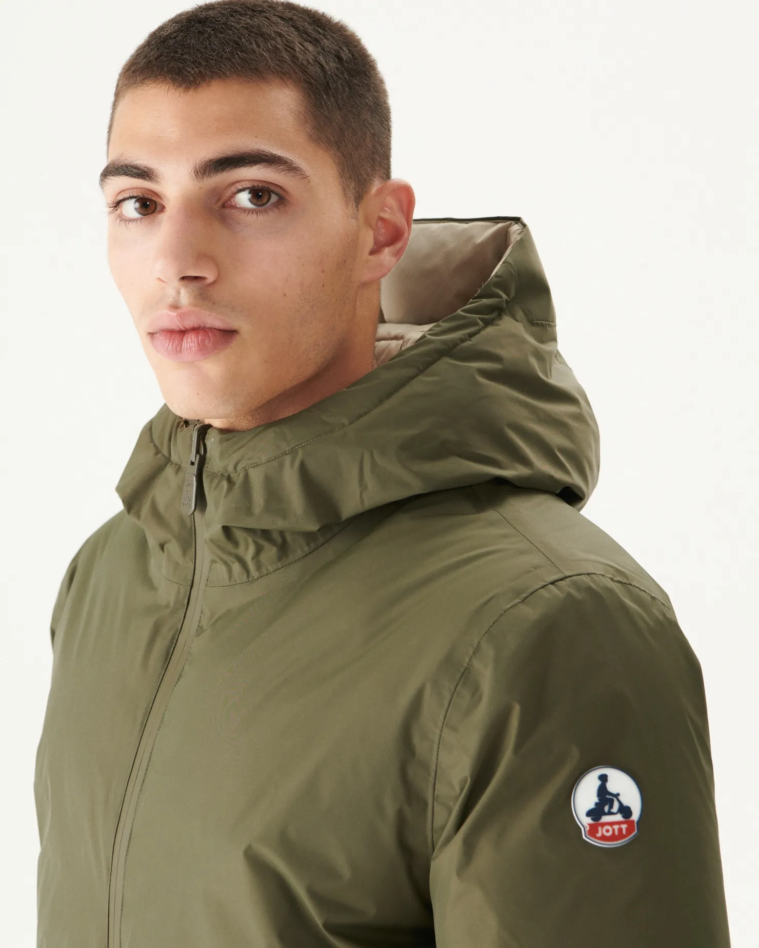 JOTT Reversible Hooded Down Jacket Great Cold Army/Beige Toronto 852 Army/Beige Sale