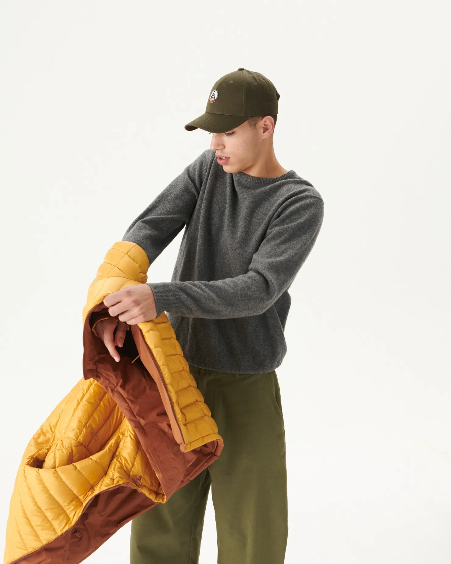 JOTT Reversible Hooded Down Jacket Caramel/Mustard Bergen 828 Caramel/Mustard Sale