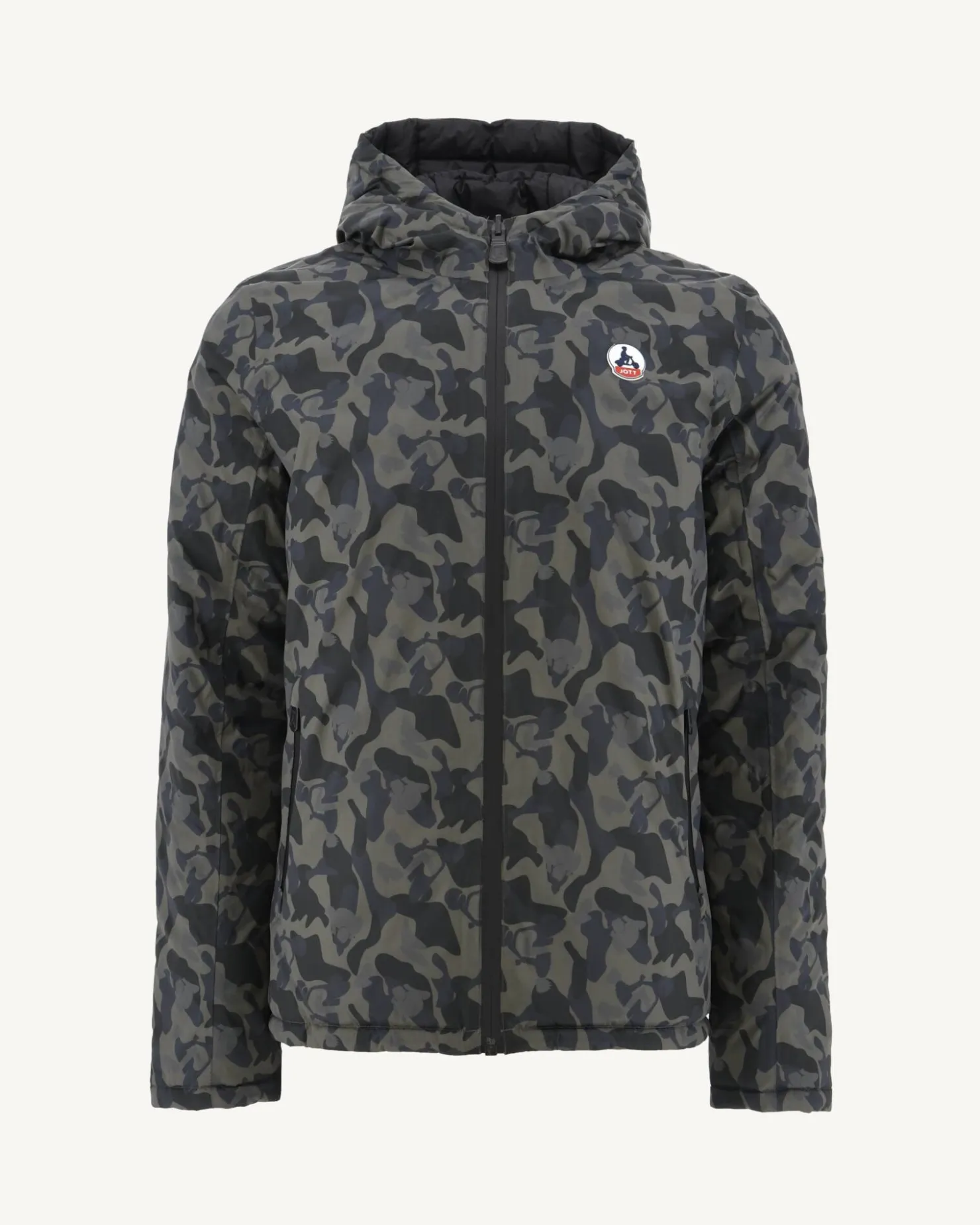 JOTT Reversible Hooded Puffer Jacket Military Print/Black Bergen 278 Military Print/Black Flash Sale