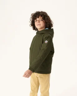 JOTT Reversible Ultralight Down Jacket With Hood Army/Light Blue Child Ross 2551 Army / Soft Blue Clearance