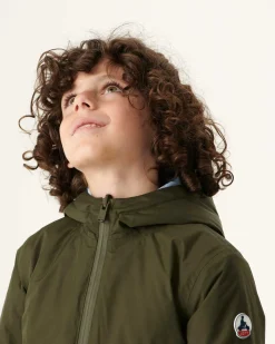 JOTT Reversible Ultralight Down Jacket With Hood Army/Light Blue Child Ross 2551 Army / Soft Blue Clearance
