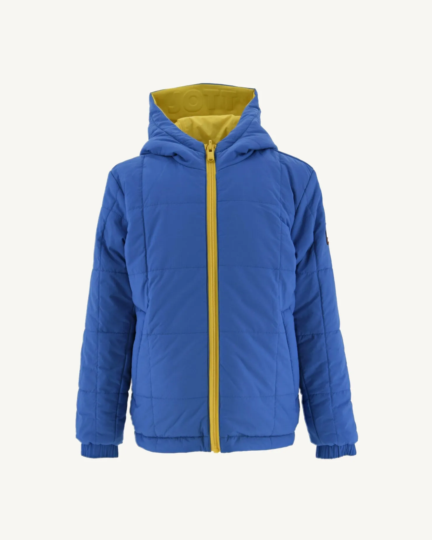 JOTT Reversible Ultralight Hooded Down Jacket Lemon/Azure Child Rosso 6310 Lemon / Azure New