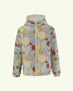 JOTT Reversible Ultralight Hooded Down Jacket Ecru/Bohemian Blue Child Ross 8953 Off-White/Bohemian Blue Cheap