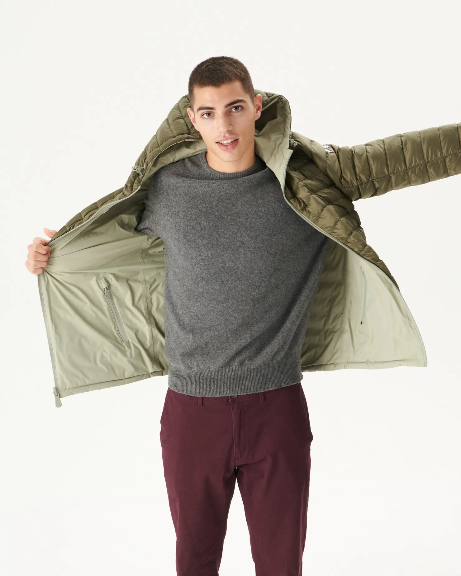 JOTT Sage/Army Bergen Reversible Hooded Puffer Jacket 829 Sage/Army Outlet