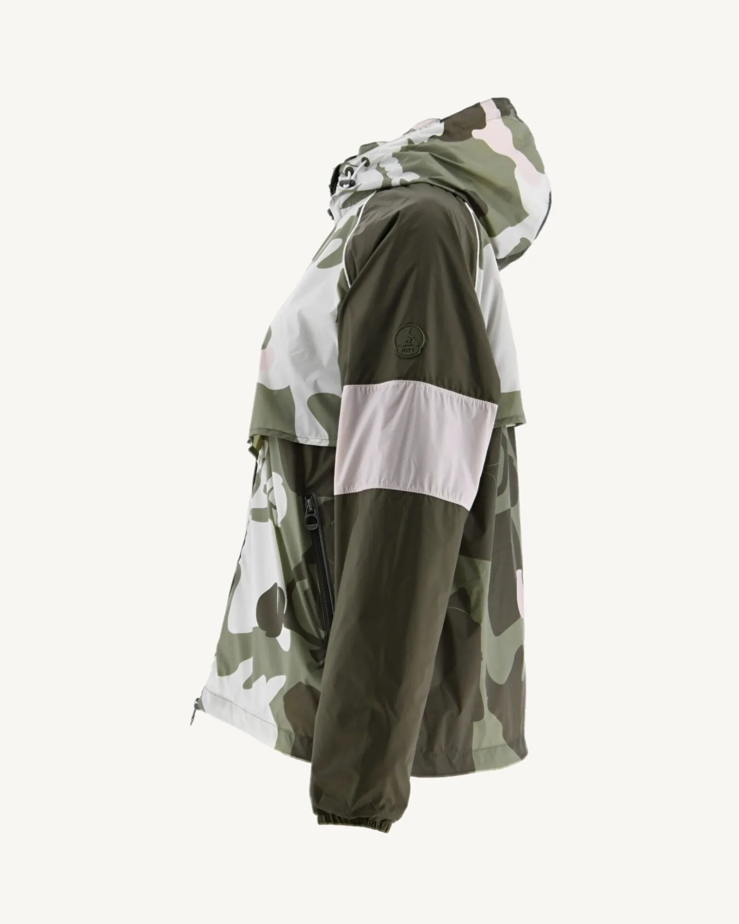 JOTT Scirocco Light Khaki Camo Hooded Windbreaker 4571 Camo Bush Shop