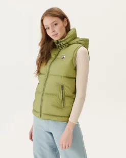 JOTT Sevilla Light Khaki Grand Cold Sleeveless Down Jacket 247 Bush New