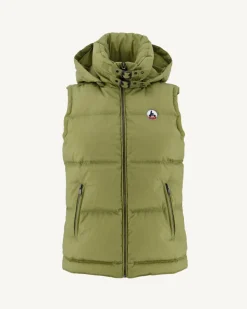 JOTT Sevilla Light Khaki Grand Cold Sleeveless Down Jacket 247 Bush New
