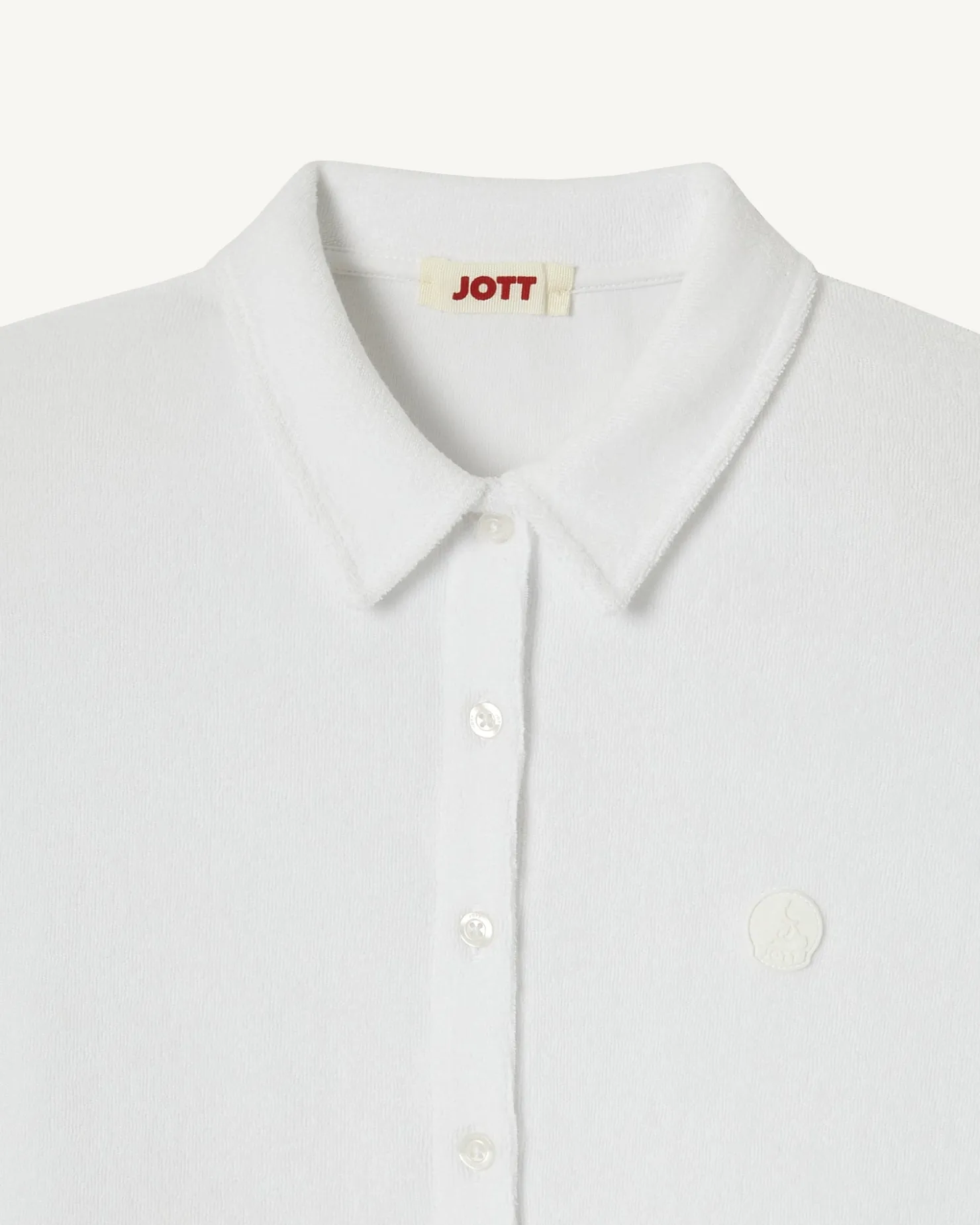 JOTT Short Terrycloth Shirt White Nova 901 White Best