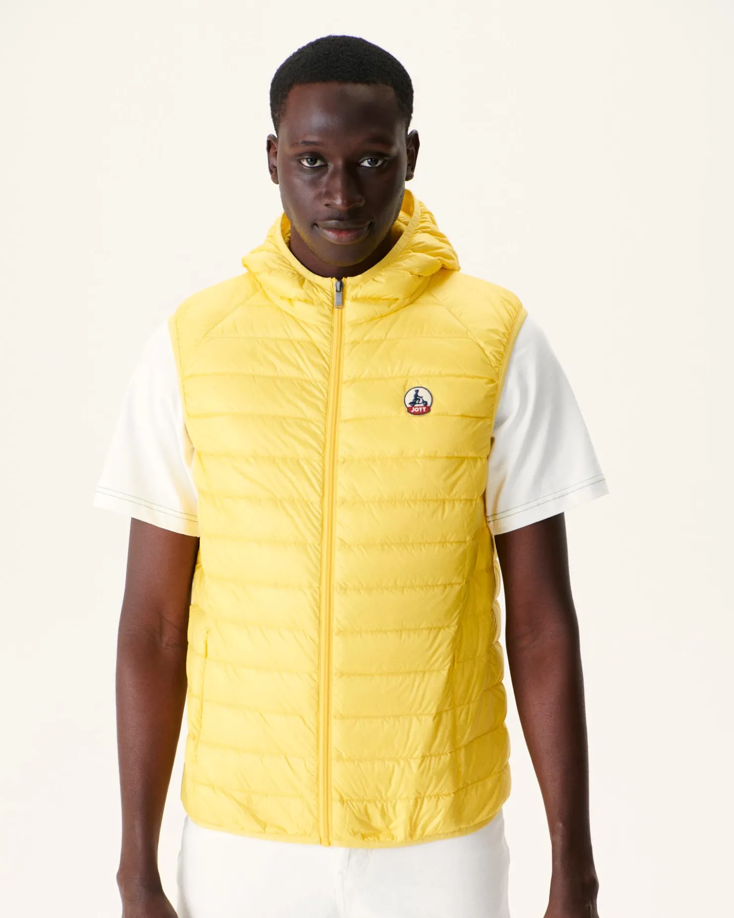 JOTT Sleeveless Hooded Down Jacket Light Yellow Pat 627 Soft Yellow Best Sale