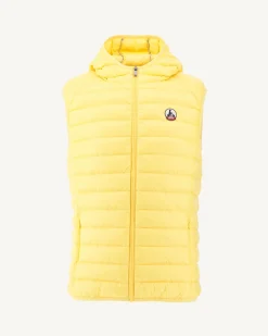 JOTT Sleeveless Hooded Down Jacket Light Yellow Pat 627 Soft Yellow Best Sale