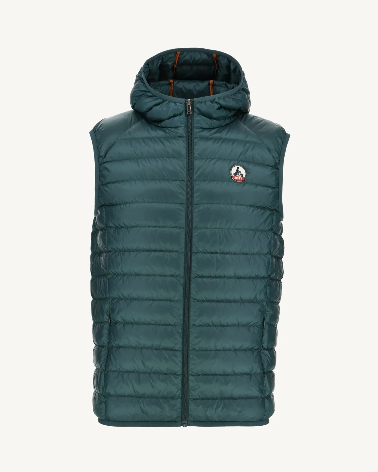 JOTT Sleeveless Hooded Down Jacket Dark Green Pat 203 Dark Green Sale