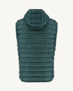 JOTT Sleeveless Hooded Down Jacket Dark Green Pat 203 Dark Green Sale