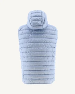 JOTT Sleeveless Hooded Padded Jacket Light Blue Pat 180 Soft Blue Clearance