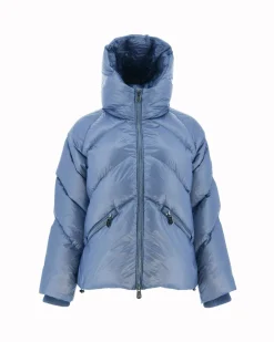 JOTT Stellar Washed Blue Hooded Puffer Jacket 182 Faded Blue Best Sale
