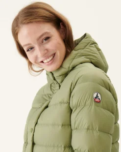 JOTT Straight Hooded Down Jacket Light Khaki Jane 247 Bush Outlet