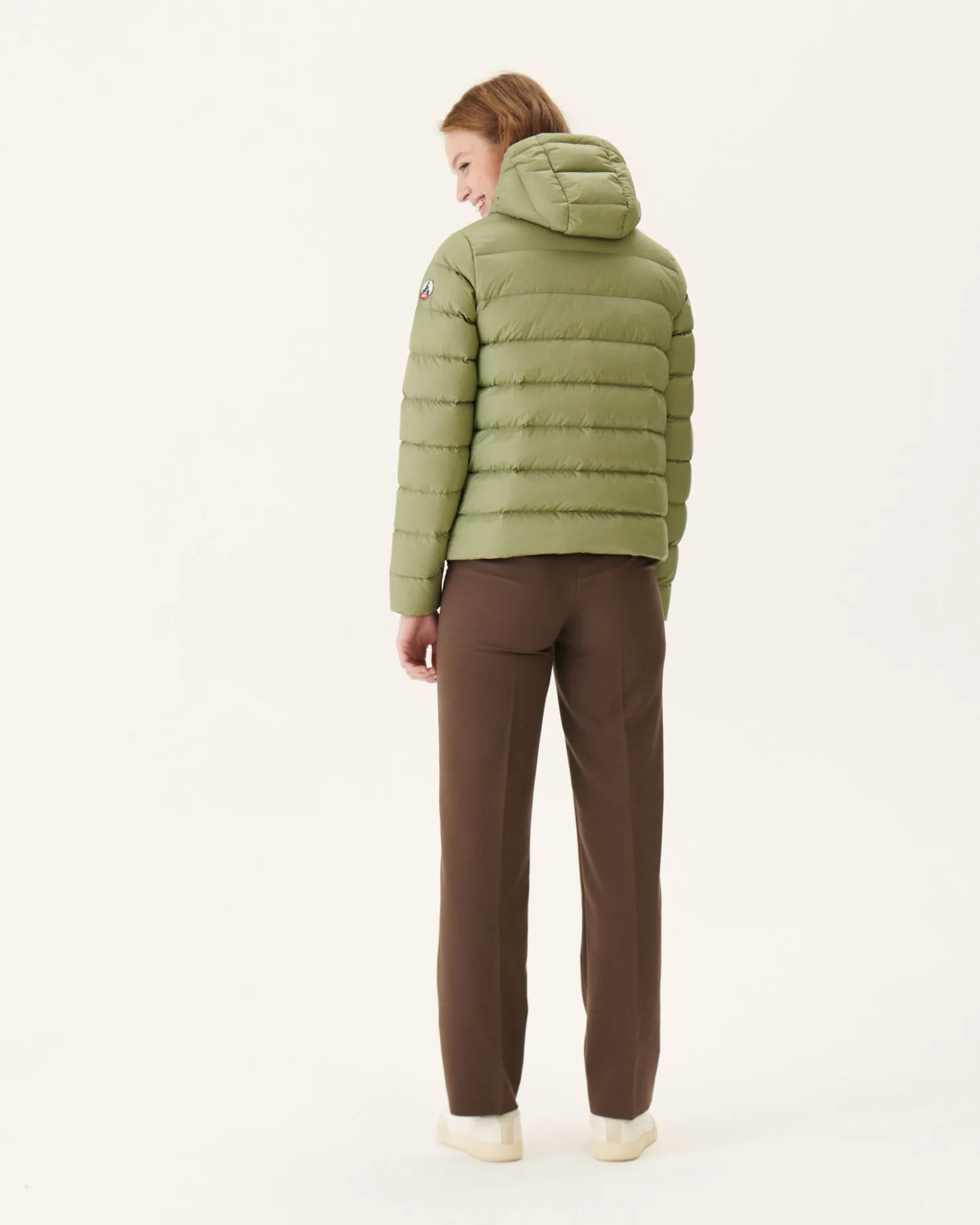 JOTT Straight Hooded Down Jacket Light Khaki Jane 247 Bush Outlet