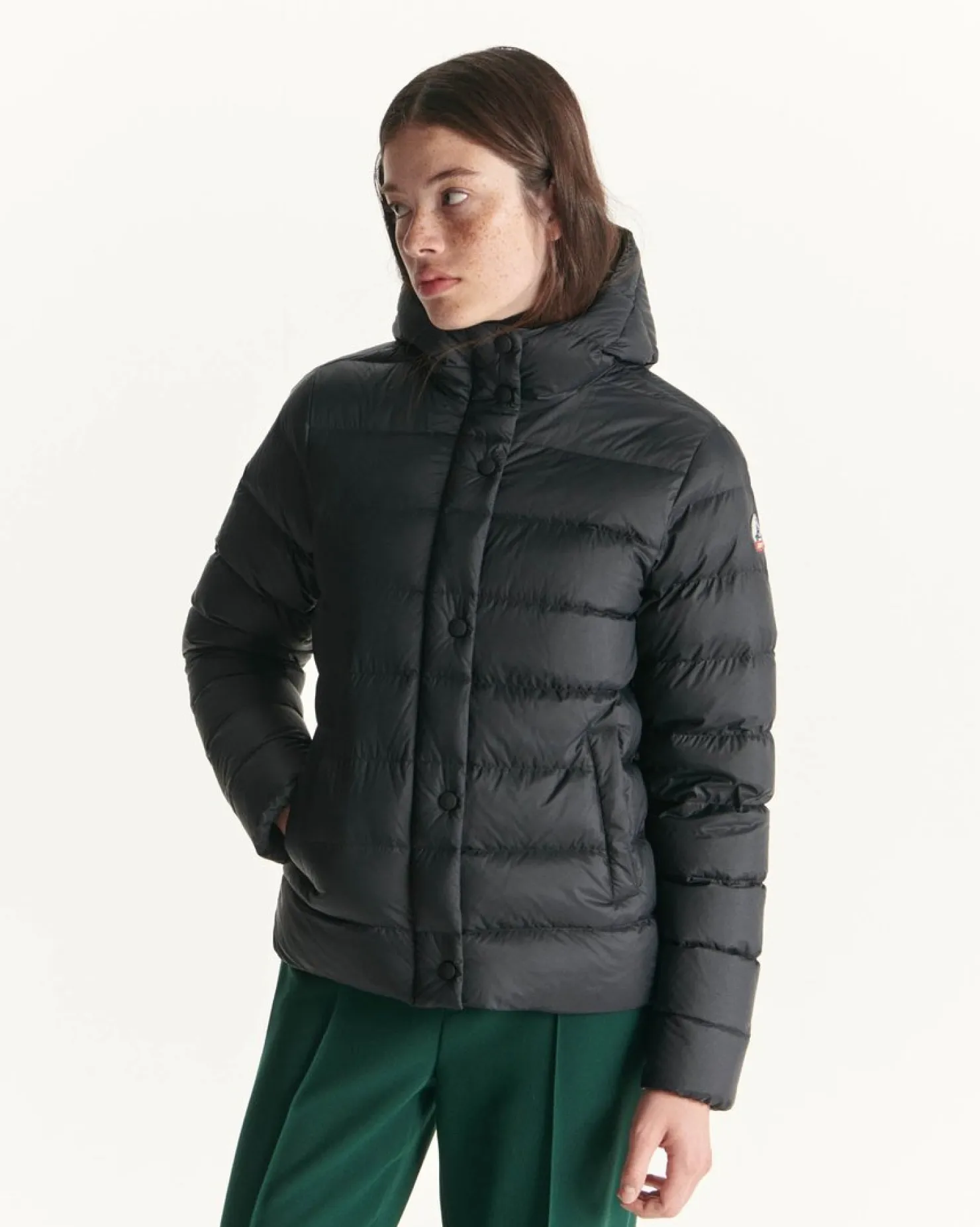 JOTT Straight Hooded Padded Jacket Black Jane 999 Black Cheap