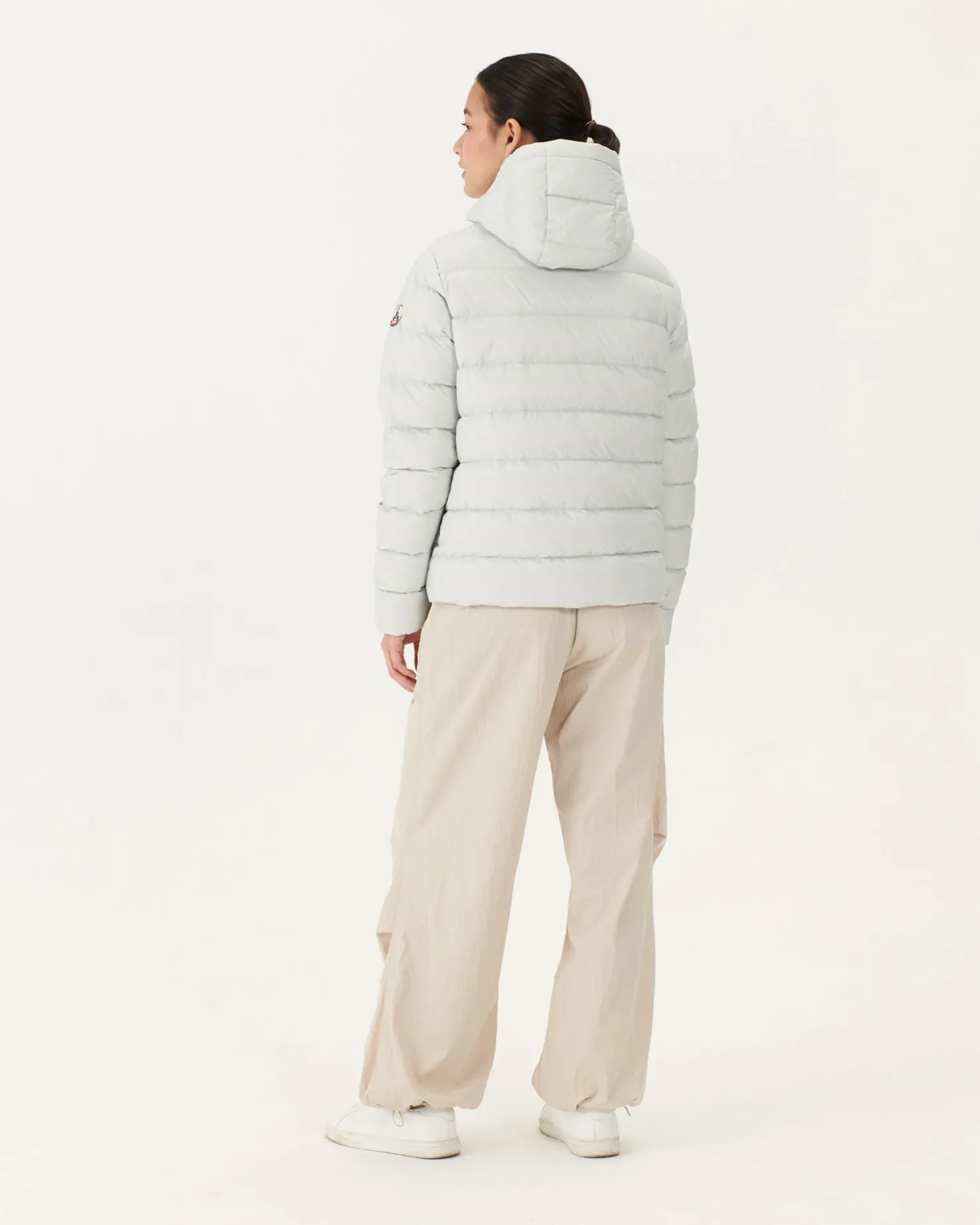JOTT Straight Hooded Padded Jacket Light Gray Jane 532 Soft Gray Flash Sale