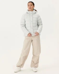 JOTT Straight Hooded Padded Jacket Light Gray Jane 532 Soft Gray Flash Sale