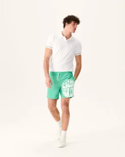 JOTT Swim Shorts Green/Funday White Biarritz 2432 Poppy Green /Funday White Cheap