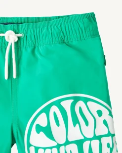 JOTT Swim Shorts Green/Funday White Child Cassis 2432 Poppy Green /Funday White Sale