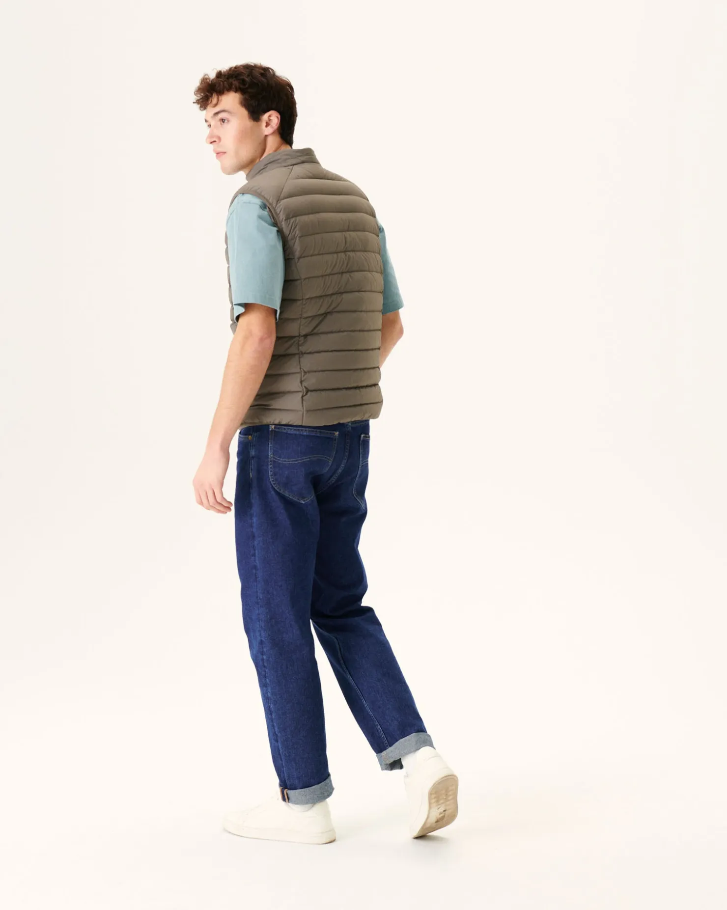 JOTT Taupe Arafo Stretch Sleeveless Padded Jacket 808 Mole Fashion