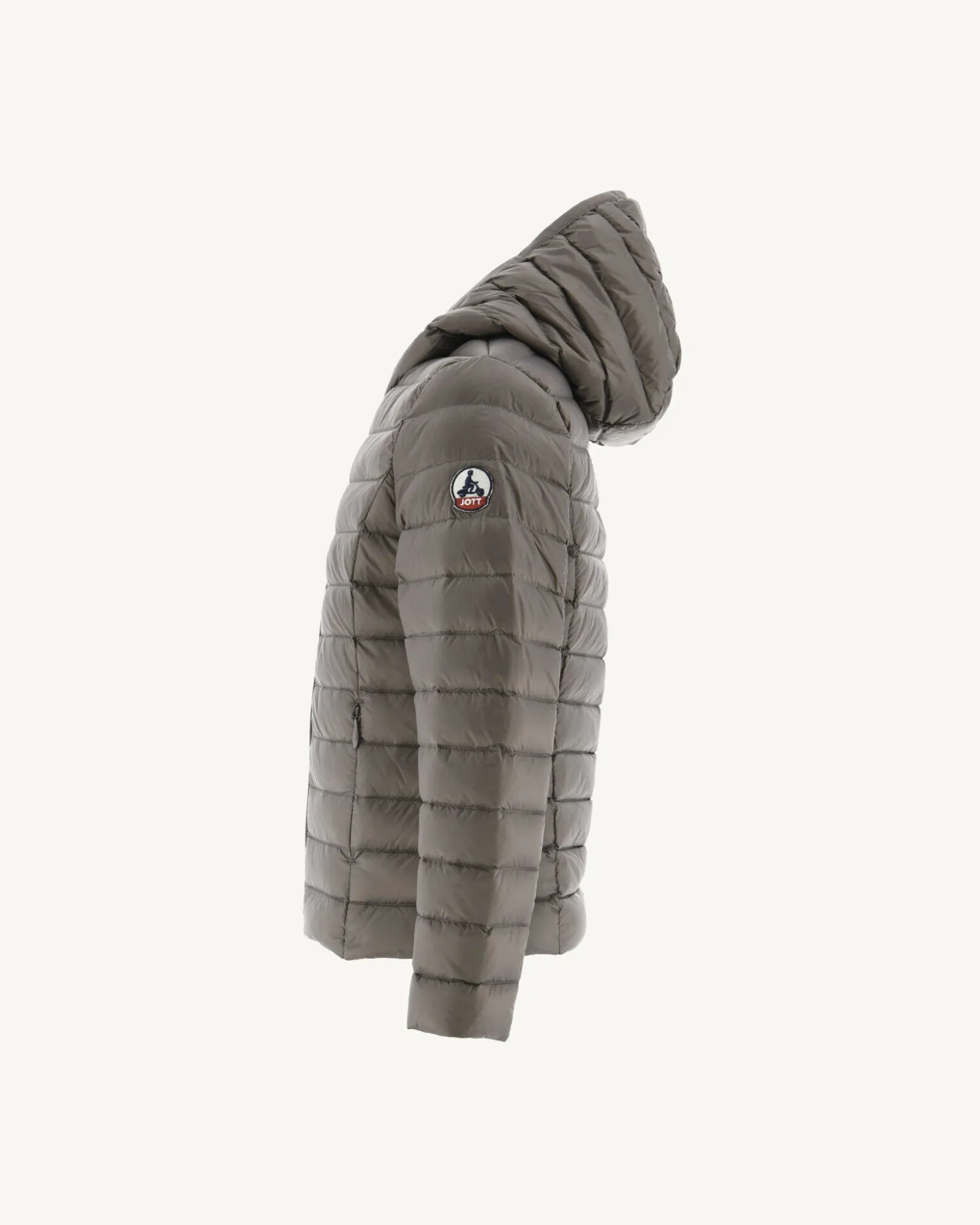 JOTT Taupe Carla Children'S Lightweight Hooded Down Jacket 808 Mole Fashion