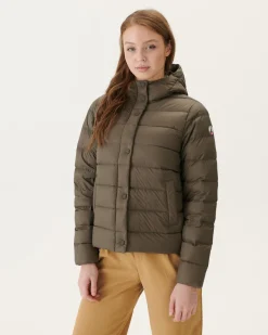 JOTT Taupe Jane Straight Hooded Padded Jacket 808 Mole Best Sale