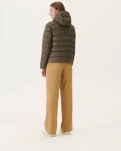 JOTT Taupe Jane Straight Hooded Padded Jacket 808 Mole Best Sale