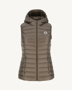 JOTT Taupe Mali Sleeveless Lightweight Padded Jacket 808 Mole Sale