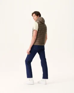 JOTT Taupe Pat Hooded Sleeveless Padded Jacket 808 Mole Hot