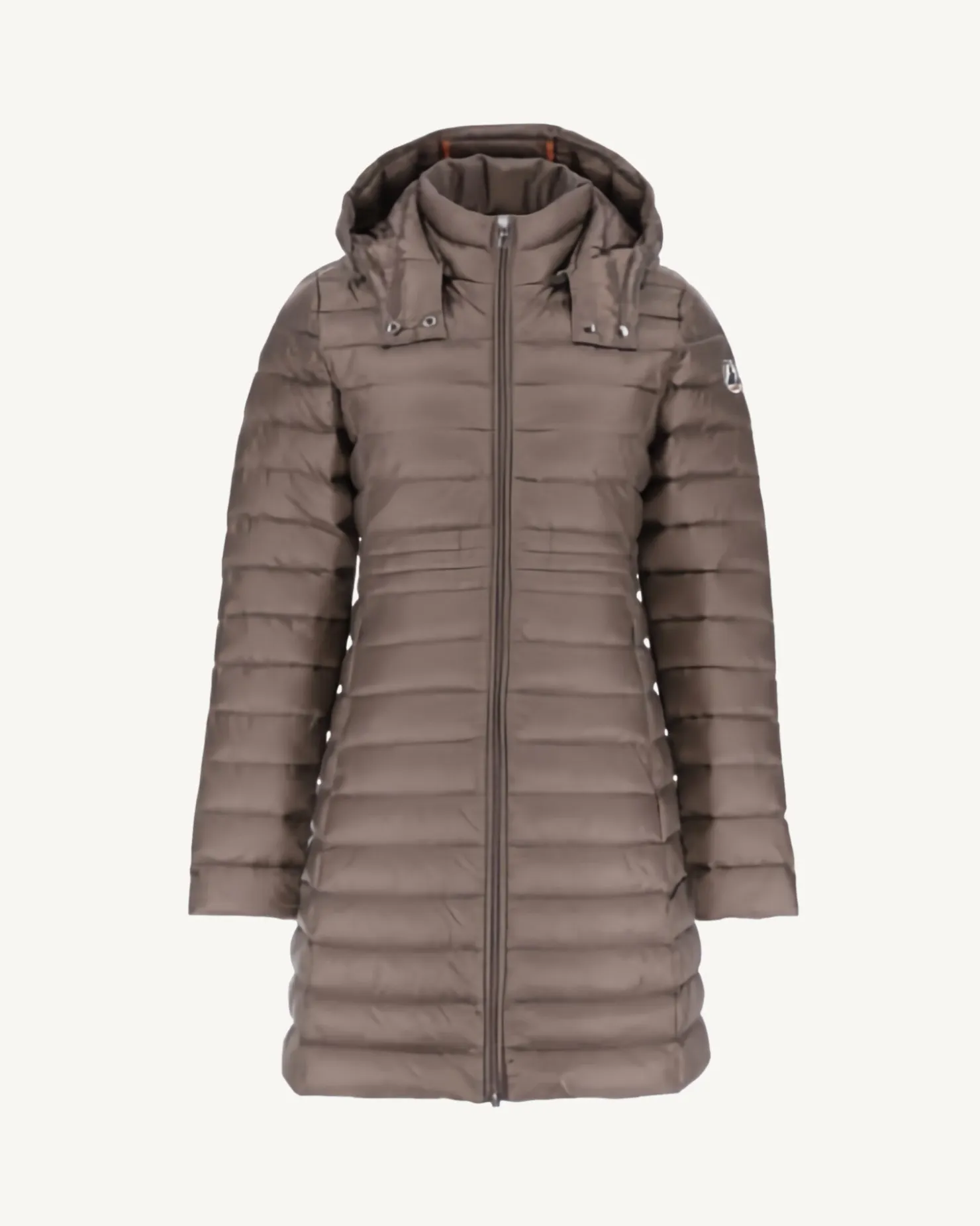 JOTT Taupe Vero Long Hooded Puffer Jacket 808 Mole Outlet