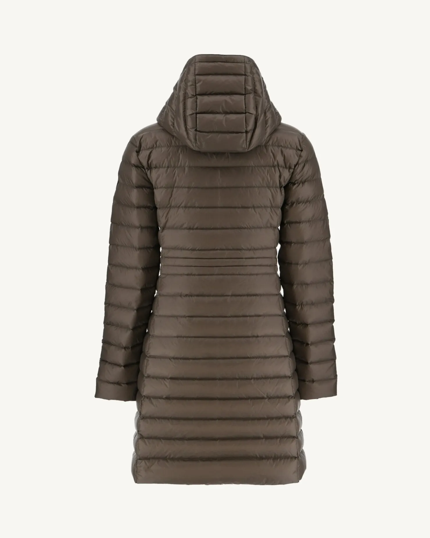 JOTT Taupe Vero Long Hooded Puffer Jacket 808 Mole Outlet