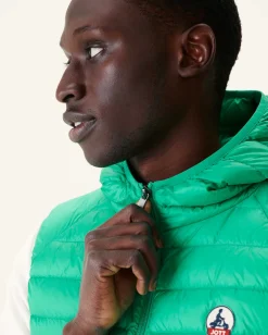 JOTT Vert Pat Hooded Sleeveless Down Jacket 243 Poppy Green Best