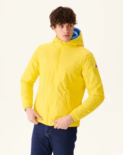 JOTT Vigo Lemon/Azure Reversible Hooded Ultralight Down Jacket 6310 Lemon / Azure Cheap