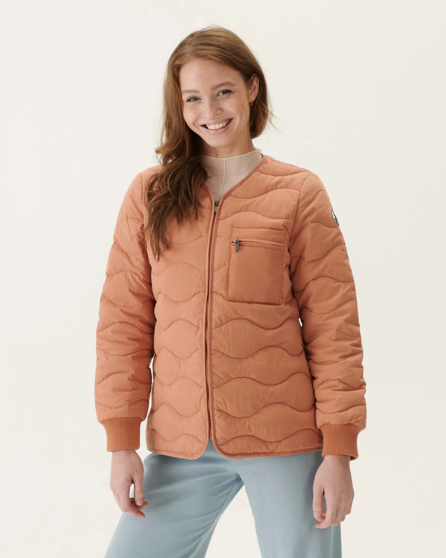JOTT V-Neck Zipped Jacket Camel Alexia 839 Camel Shop