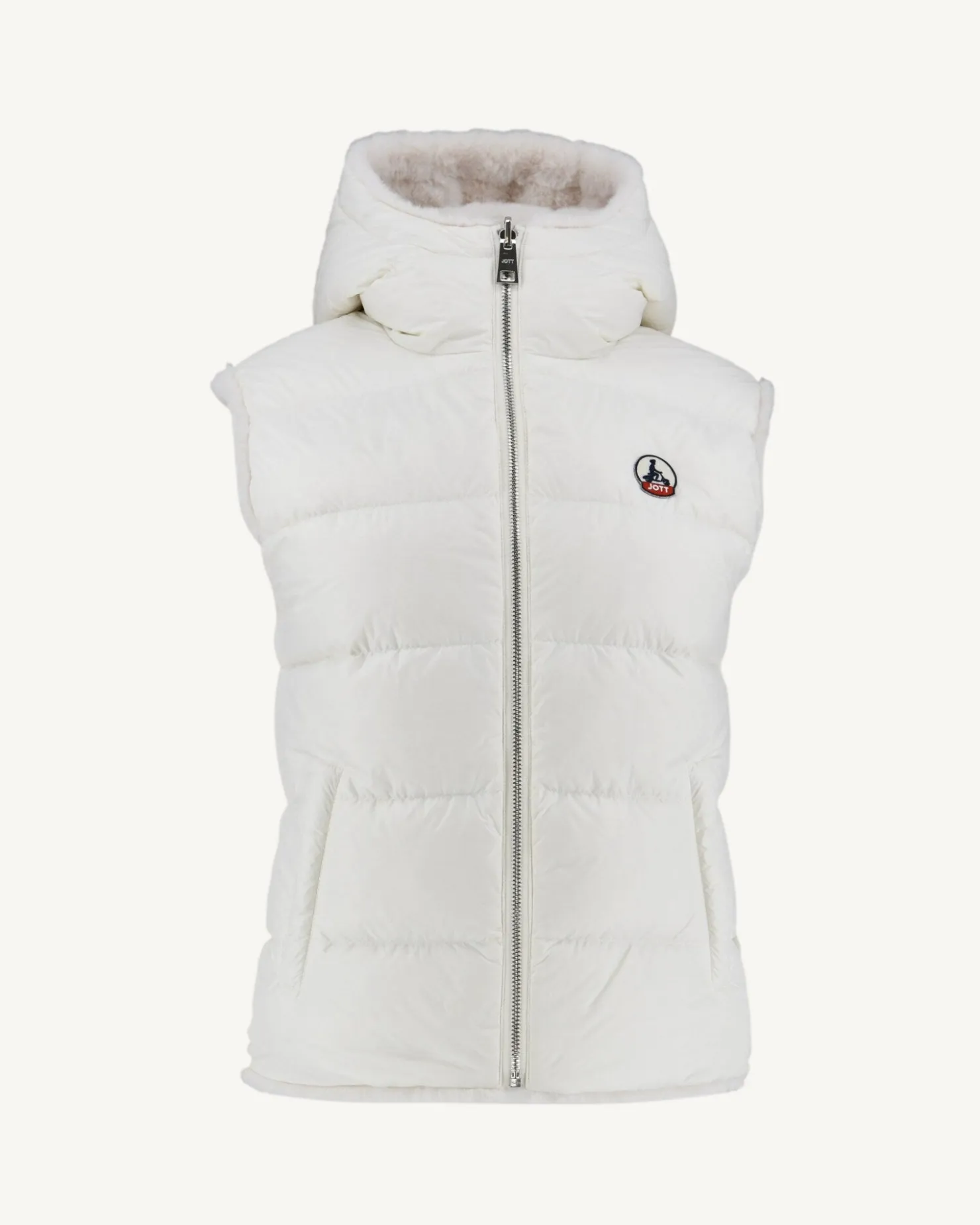 JOTT White Daria Reversible Great Cold Sleeveless Down Jacket 901 White New