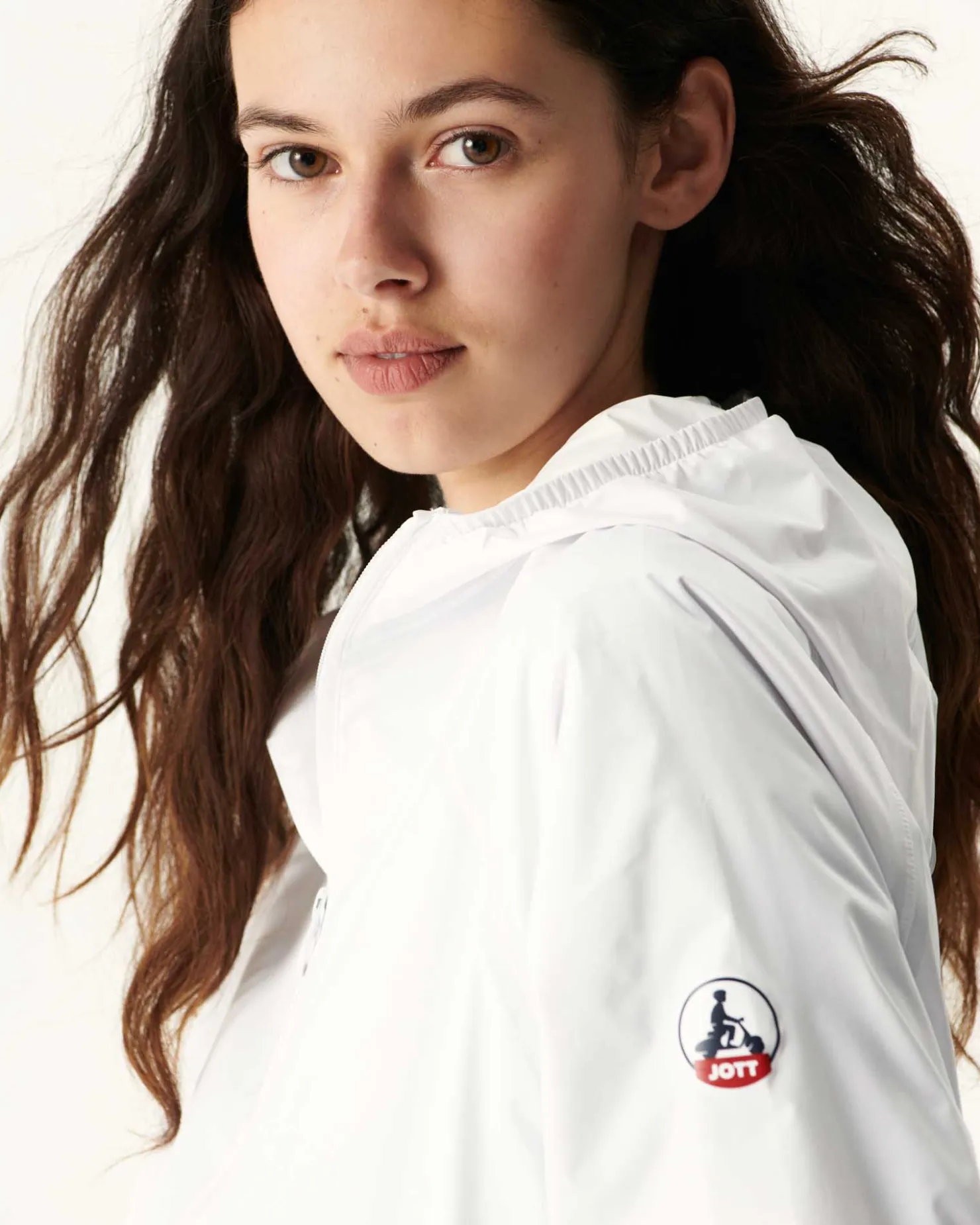 JOTT White Singapore Packable Waterproof Jacket 901 White Hot