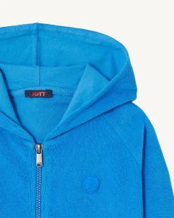 JOTT Zipped Cotton Terry Jacket Azur Child Volta 183 Azure New