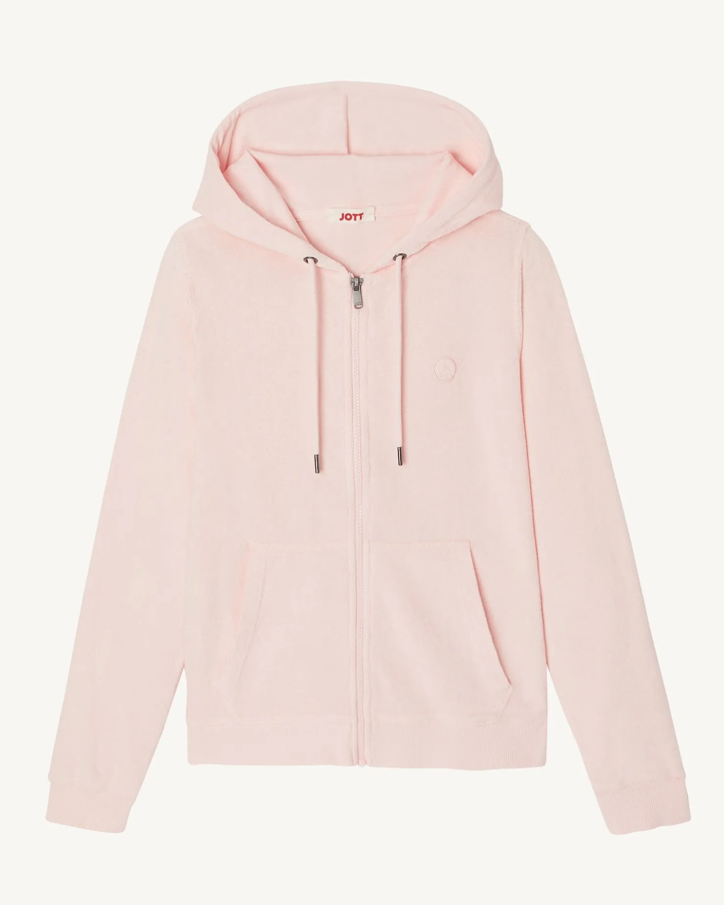 JOTT Zipped Toweling Jacket Light Pink Coral 463 Soft Pink Outlet