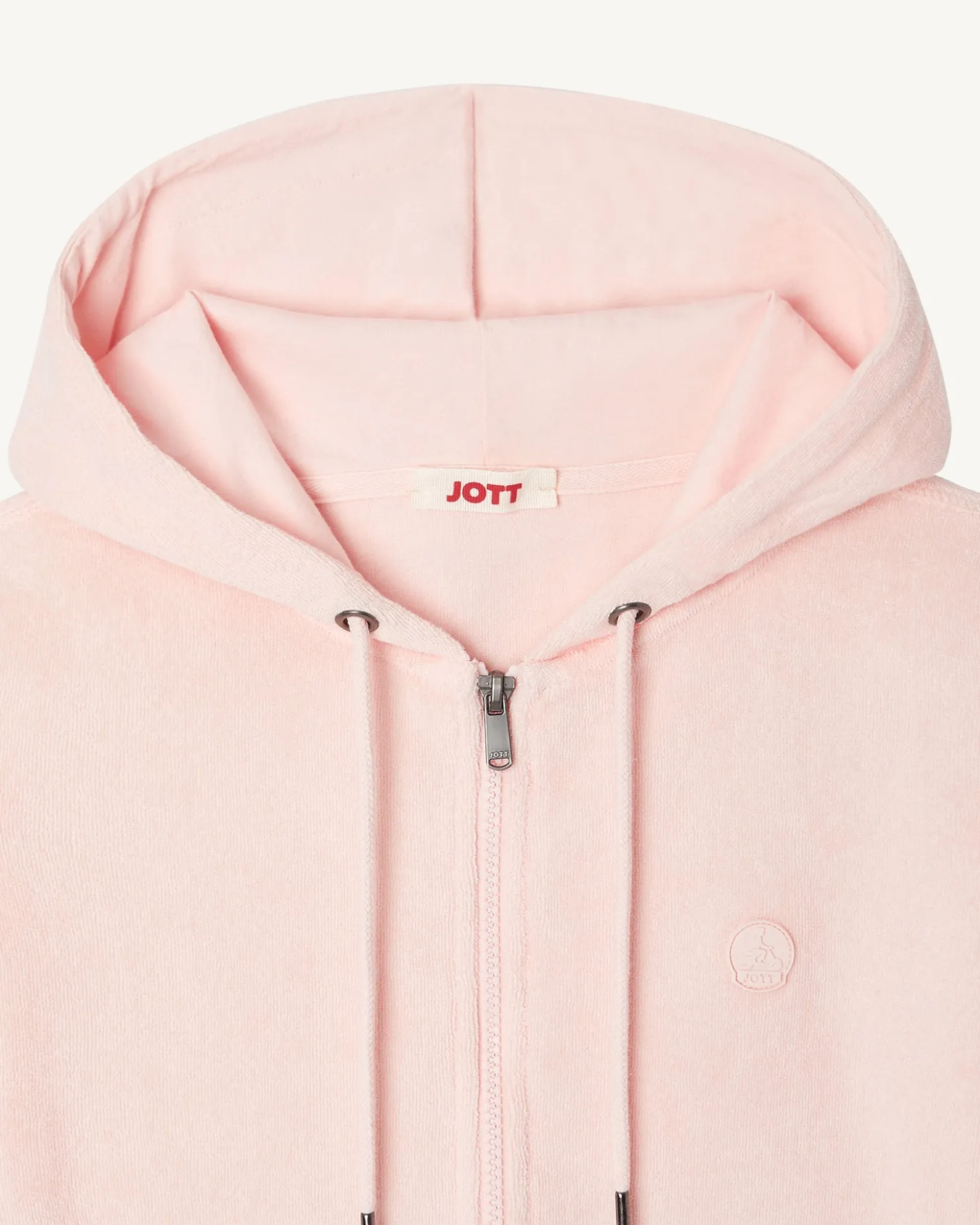 JOTT Zipped Toweling Jacket Light Pink Coral 463 Soft Pink Outlet