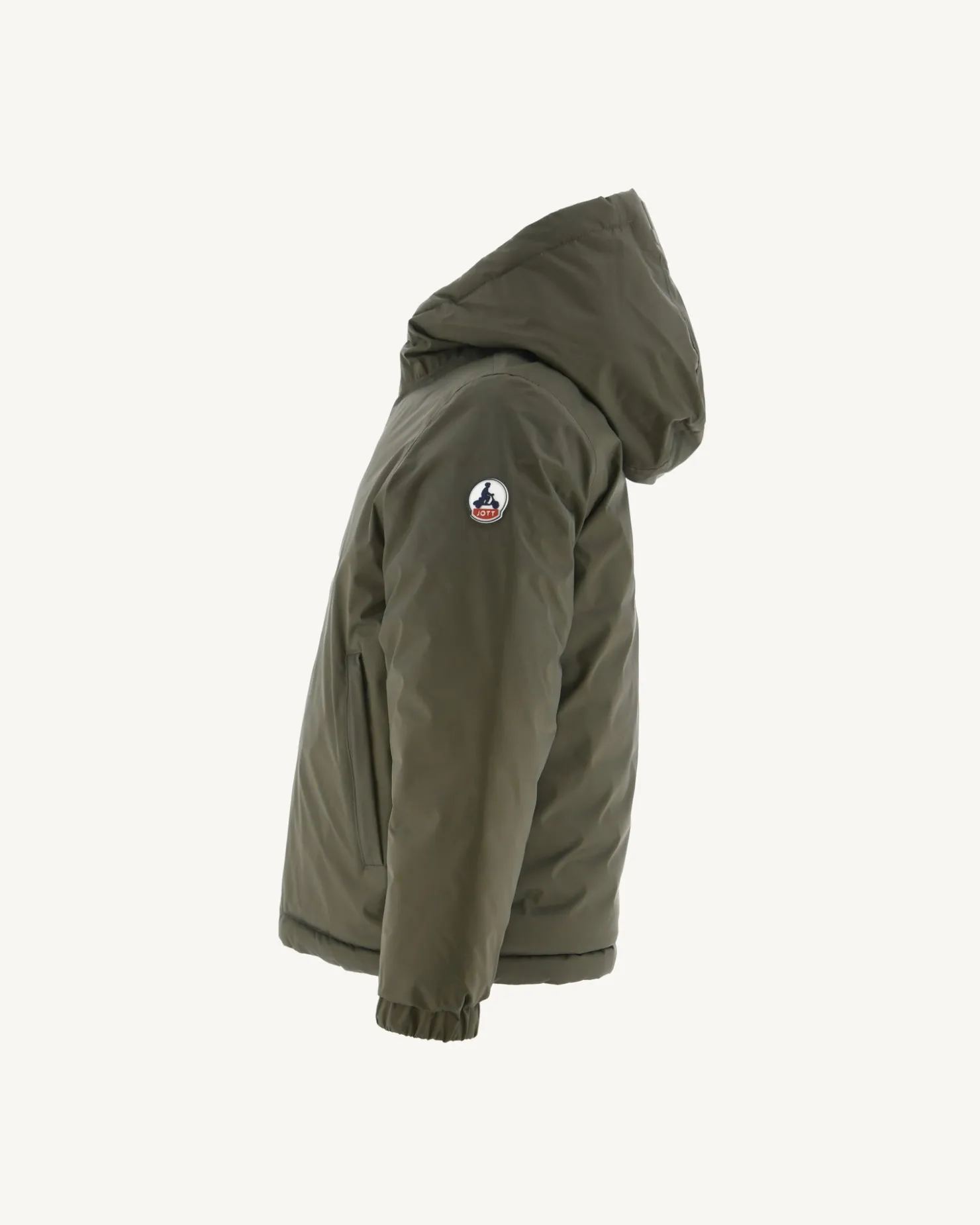 JOTT Zurich Children'S Bright Red Army/Monogram Reversible Down Jacket 2553 Army / Monogram Fire Red Cheap